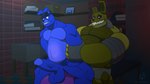 anthro balls big_balls duo genitals glowing huge_balls machine male male/male musclegut muscular muscular_male nude penis sex size_difference teeth nastybluepal five_nights_at_freddy's five_nights_at_freddy's_3 scottgames springtrap_(fnaf) animatronic humanoid lagomorph leporid mammal rabbit robot 16:9 animated digital_media_(artwork) short_playtime widescreen