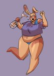 alcohol anthro bedroom_eyes beer beverage big_breasts bra_strap breasts drunk female narrowed_eyes overweight seductive short_stack sketchy slightly_chubby solo stain stained_clothing substance_intoxication dracozhilla undertale undertale_(series) drunk_bun_(undertale) human lagomorph leporid mammal rabbit hi_res sketch