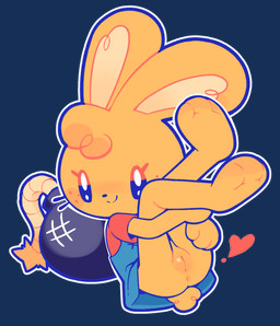 3_toes anthro anus barefoot biped blue_clothing blue_dress blue_eyes blue_nose blush blush_stickers blushing_at_viewer bomb butt chibi closed_smile clothed clothed_anthro clothed_female clothing cotton_tail dress explosives feet female female_anthro freckled_face freckles genitals head_tuft heart_symbol hindpaw holding_both_legs humanoid_genitalia humanoid_vulva innie_vulva leaning leaning_backward legs_up looking_at_viewer mouth_closed multicolored_eyes no_underwear orange_anus orange_blush orange_body orange_tail orange_tuft outline paws plantigrade pose presenting presenting_vulva red_clothing red_eyes red_shirt red_topwear shirt short_tail simple_background sitting smile smiling_at_viewer solo tail tail_under_skirt tan_inner_ear three-quarter_view toes toony topwear transparent_background tuft two_tone_eyes vulva white_outline young young_anthro young_female gaturo vanilla_(pulp) lagomorph leporid mammal rabbit 2025 alpha_channel full-length_portrait hi_res pinup portrait