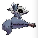 anthro anus black_body black_sclera bone brown_body butt female fluffy fur grey_body grey_fur grey_tail hooves horn looking_at_viewer markings multicolored_body multicolored_fur orange_eyes rear_view skull solo tail tail_markings two_tone_body two_tone_fur two_tone_tail dogguyd american_mythology indigenous_north_american_mythology mythology north_american_mythology lillith_(wonderwaffled2) canid canine canis hybrid mammal wendigo wolf 2023