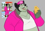 anthro belly black_nose cheese clothing dairy_products facial_hair food hat headgear headwear male mustache overweight overweight_male shirt solo topwear polartoons dingo_pictures the_mouse_police mammal mouse murid murine rodent 2022 hi_res