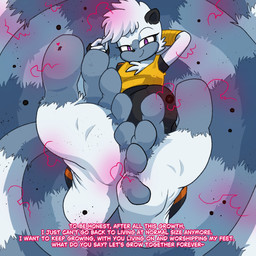 anthro crossed_feet dialogue duo extreme_size_difference feet feet_up female foot_fetish foot_focus fur grey_body grey_fur hand_behind_head heart_symbol macro male on_foot purple_eyes sitting sitting_back size_difference spread_toes text toes white_body white_fur thesigmaarts idw_publishing sega sonic_the_hedgehog_(comics) sonic_the_hedgehog_(idw) sonic_the_hedgehog_(series) tangle_the_lemur human lemur mammal primate ring-tailed_lemur strepsirrhine 1:1 english_text hi_res