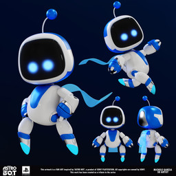 1_antenna 4_fingers antenna_wire arms_bent blue_background blue_cape blue_clothing blue_eyes blue_markings cape clothing featureless_crotch featureless_legs fingers front_view hands_on_own_hips light logo looking_at_viewer machine male male_humanoid markings metallic_body mouthless multicolored_body noseless not_furry running screen screen_face simple_background solo standing text three-quarter_view white_body michele_garzia astro_bot_(series) astro_(astro_bot) bot_(astro_bot) humanoid robot robot_humanoid 1:1 2024 3d_(artwork) artist_name blender_(artwork) colored digital_media_(artwork) english_description english_text hi_res lighting marmoset_toolbag_(artwork) shaded