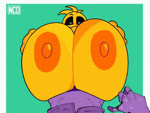 anthro areola beakless big_breasts blush blush_stickers bottomless bouncing_breasts breast_play breasts clothed clothing duo female fingers first_person_view huge_breasts hyper hyper_breasts machine male male/female male_pov nipples non-mammal_breasts non-mammal_nipples nude orange_areola orange_nipples purple_body sex shirt smile titfuck topwear white_eyes yellow_body yeehawt0wn five_nights_at_freddy's five_nights_at_freddy's_2 scottgames purple_man_(fnaf) toy_chica_(fnaf) william_afton_(fnaf) animatronic avian bird chicken galliform gallus_(genus) human mammal phasianid robot 2023 2d_animation 4:3 animated digital_media_(artwork) loop no_sound short_playtime webm