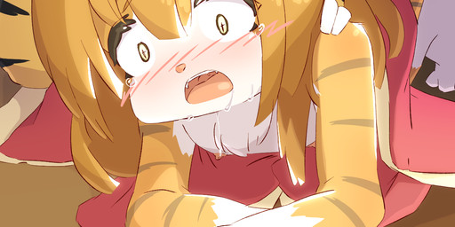 anthro anthro_on_anthro ass_up blush bodily_fluids bottomwear clothed clothing clothing_lift duo female genitals heart_censor heart_symbol inside loli male open_mouth skirt skirt_lift tears vulva young young_anthro aogitsune_jitto domestic_cat felid feline felis mammal pantherine tiger 2020 2:1 animated animated_png censored