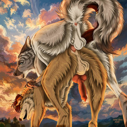 anal anal_knotting anal_penetration animal_genitalia animal_penis anus balls blue_eyes brown_body brown_ears brown_fur brown_nose canine_genitalia canine_penis cloud duo ears_back erection feral feral_on_feral feral_penetrated feral_penetrating feral_penetrating_feral from_behind_position fur genitals green_eyes grey_body grey_fur knot knot_root knotted_penis knotting male male/male male_penetrated male_penetrating male_penetrating_male open_mouth outside penetration penile penile_penetration penis penis_in_ass pink_anus pink_penis pivoted_ears rear_view red_anus red_penis sex sky tan_balls tan_body tan_fur text white_body white_fur msdeadsoul canid canine mammal 1:1 2025 artist_name dated hi_res
