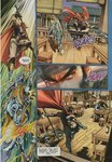 anthro blockage_(layout) duo_focus eyes_close-up feral four_frame_image group holding_object holding_weapon machine male melee_weapon metallic_body polearm saint scan spear speech_bubble text vertical_blockage weapon khoo_fuk_lung manhua canid canine human mammal robot robot_feral comic malaysian_text translated