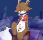 2014 antlers balls bell blush bottomless brown_fur cervine chest_tuft cum erection fur hooves horn kyuuri licking licking_lips male night penis reindeer sack sitting solo tongue tongue_out tuft uncut white_markings yellow_eyes young
Rating: Explicit
Score: 8
User: Seven_Twenty
Date: January 04, 2014