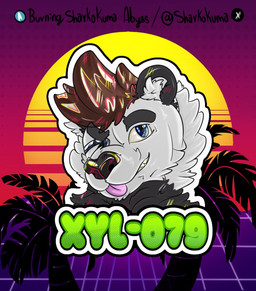 anthro black_body black_fur blue_eyes brown_hair fur hair happy looking_at_viewer male multicolored_body multicolored_fur one_eye_closed palm_tree plant smile smiling_at_viewer smirk smirking_at_viewer solo sunset synthwave tree white_body white_fur wink winking_at_viewer sharkokuma azure_(pupblueslut) bear giant_panda mammal 2026 hi_res icon