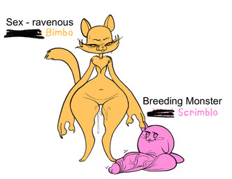 anthro balls blush bodily_fluids claws duo erection eyelashes female genital_fluids genitals male penis size_difference sweat text vaginal_fluids vein veiny_penis vulva wide_hips kaboozey kirby_(series) kirby_and_the_forgotten_land nintendo clawroline kirby domestic_cat felid feline felis leopard mammal pantherine english_text
