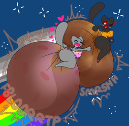 anthro clothed clothing diaper diaper_fetish diaper_squish duo feces female female/female open_:3 pooping soiled_diaper soiling soiling_diaper unclean_diaper used_diaper using_diaper wearing_diaper dummydoodles nyan_cat_(copyright) nyan_cat tac_nayn domestic_cat felid feline felis mammal hi_res meme