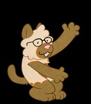 ambiguous_gender anthro brown_ears dancing dot_eyes eyewear fur glasses happy markings orange_markings pink_nose short_animation silly solo tan_body tan_fur rockabyeretard harley_(harleyfunnycat) domestic_cat felid felidae feline felis mammal animated frame_by_frame short_playtime