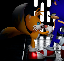 anthro duo fellatio feral fur genitals humanoid_genitalia humanoid_penis male male/male oral penile penis sex tridium33 yellow_body yellow_fur young young_anthro sega sonic_the_hedgehog_(series) miles_prower sonic_the_hedgehog hi_res