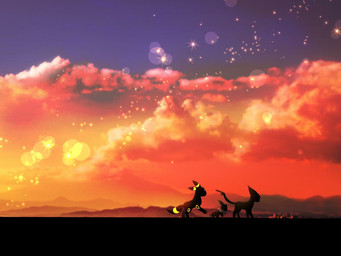 ambiguous_gender black_body black_ears black_fur black_tail brown_body brown_fur building city cloud detailed_background dipstick_tail ear_markings facial_markings family feral forehead_gem forked_tail fur gem glowing glowing_markings group head_markings landscape leg_markings markings monotone_body monotone_fur monotone_tail mountain multicolored_body multicolored_ears multicolored_fur neck_tuft outside quadruped ring_(marking) side_view silhouette sky sparkles standing star starry_sky sunset tail tail_markings tuft two_tone_body two_tone_ears two_tone_fur two_tone_tail unusual_anatomy unusual_tail walking white_body white_fur yellow_body yellow_ears yellow_fur yellow_markings yellow_tail hirochanu nintendo pokemon eevee eeveelution espeon generation_1_pokemon generation_2_pokemon mammal pokemon_(species) umbreon 4:3 digital_media_(artwork) hi_res shaded parent_(lore) parent_and_child_(lore)