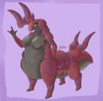 antennae_(anatomy) areola big_breasts breasts female grey_areola grey_nipples looking_at_viewer nipples non-mammal_breasts non-mammal_nipples obese obese_female obese_taur overweight overweight_female overweight_taur solo standing taurification taurified ruthredmane nintendo pokemon arthropod generation_5_pokemon myriapod pokemon_(species) pokemon_taur scolipede taur