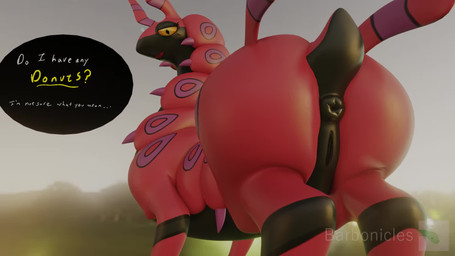 anal_wink anus big_butt black_body black_countershading black_vulva butt countershading exoskeleton eyelashes female feral genitals looking_at_viewer looking_back narrowed_eyes open_mouth puffy_anus raised_tail red_body red_exoskeleton solo speech_bubble tail text thick_thighs vulva yellow_eyes barbonicles nintendo pokemon arthropod generation_5_pokemon pokemon_(species) scolipede 16:9 3d_(artwork) 3d_animation animated digital_media_(artwork) english_text hi_res no_sound short_playtime video widescreen