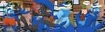 blue_body blue_fur clothed clothed/nude clothing eyewear fur fusion genitals glasses hug male male/male merging nude nude_male penis tail tail_transformation taurbutt text transformation alsoflick nintendo pokemon kueivolonte alsoan generation_5_pokemon pokemon_(species) samurott taur absurd_res english_text hi_res