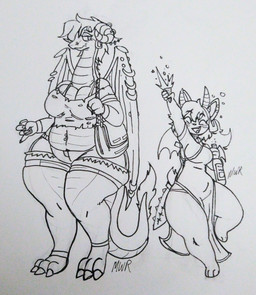 anthro asian_clothing big_breasts biped breasts bubble chinese_clothing cleavage clothed clothing countershade_scales countershading dragon_costume drunk drunk_bubble duo east_asian_clothing emanata excited facial_piercing fake_horns fake_wings female female_anthro furgonomic_piercing furgonomics horn horn_piercing horn_ring_(piercing) larger_anthro larger_female mouth_piercing navel navel_piercing nose_piercing party_popper piercing purse ring_piercing scales size_difference skindentation slightly_chubby slightly_chubby_anthro slightly_chubby_female small_waist smaller_anthro smaller_female substance_intoxication thick_thighs tight_clothing unimpressed ventral_scales wide_hips wing_piercing blayaden chinese_zodiac european_mythology mythology new_year_2024 year_of_the_dragon sam_(blayaden) domestic_cat dragon felid feline felis mammal mythological_creature mythological_scalie scalie western_dragon 2024 absurd_res hi_res