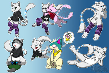 3_toes 4_fingers anthro anus balls becoming_erect biped black_clothing black_hoodie black_shirt black_topwear blue_background blue_clothing blue_eyes blue_hoodie blue_markings blue_stripes blue_tail blue_topwear bottomless bottomless_anthro bottomless_female bottomwear butt chest_tuft clitoris clothed clothed_anthro clothed_female clothing eye_contact eyelashes eyes_closed facesitting feet female female_anthro fingers footwear footwear_only front_view fur fur_markings genitals green_bottomwear green_clothing green_eyes green_pants grey_body grey_ears grey_tail group hair hand_on_face hand_on_leg heart_symbol heterochromia hood hood_up hoodie hoodie_only hug inner_ear_fluff legwear levitating logo looking_at_another looking_at_viewer looking_back looking_back_at_viewer male markings mostly_nude mostly_nude_anthro mostly_nude_female mostly_nude_male mouth_closed multicolored_tail nude nude_anthro nude_female one_eye_closed open_mouth pants pattern_clothing pattern_footwear pattern_legwear pattern_socks penis pink_body pink_clitoris pink_fur pink_inner_ear pink_tail pink_tongue plushie presenting presenting_hindquarters purple_clothing purple_footwear purple_socks purple_stripes rear_view red_clothing red_eyes red_hoodie red_penis red_tongue red_topwear scarf scarf_only semi-anthro shirt side_view simple_background sitting sitting_on_another smile smiling_at_viewer smirk smirking_at_viewer socks socks_only striped_body striped_clothing striped_footwear striped_fur striped_legwear striped_markings striped_socks striped_tail stripes surprised tail tail_markings tail_motion tailwag tan_balls tan_body tapering_penis teeth text thought_bubble toes tongue topwear topwear_only trio tuft two_tone_tail vulva white_body white_ears white_fur white_hair white_inner_ear white_inner_ear_fluff white_tail wide_eyed yellow_scarf ssecrets151 nintendo pokemon fan_character mewny quilsy yuki_(side_b) felid feline generation_1_pokemon generation_2_pokemon legendary_pokemon mammal mew_(pokemon) pokemon_(species) quilava 2025 3:2 digital_media_(artwork) english_text hi_res signature