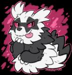 >:3c feral fur looking_at_viewer simple_background smug solo tongue tongue_out conditional_dnp ikitsunyan nintendo pokemon galarian_form galarian_zigzagoon generation_8_pokemon mammal pokemon_(species) regional_form_(pokemon) 2019 alpha_channel digital_media_(artwork) hi_res