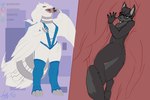 anthro anthro_pred anthro_prey breasts female female_pred male male_prey navel slightly_chubby vore andy_234 nintendo pokemon canid canine canis generation_5_pokemon legendary_pokemon mammal pokemon_(species) reshiram wolf 3:2 absurd_res hi_res