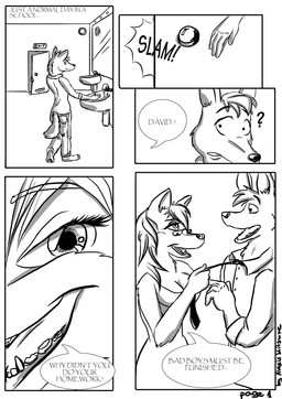 ? alexis_kitsune bathroom big_breasts breasts canine cleavage close-up clothed clothing comic dialog door dress english_text eyelashes eyewear fox glasses grabbing hair imminent_rape long_hair make-up mammal mirror necktie open_mouth pants school shirt sink student teacher text wolf
Rating: Questionable
Score: 2
User: Alexis_Kitsune
Date: March 29, 2014