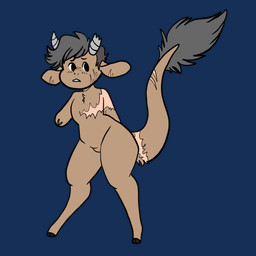 3_fingers amputee anthro arm_scar big_tail biped blush breasts broken_horn brown_body brown_fur chest_scar chest_tuft disability ear_scar facial_scar featureless_breasts featureless_crotch female fingers fur grey_hair grey_horn hair hooves horn looking_at_viewer missing_arm nude open_mouth scar simple_background snout snout_scar solo standing tail tail_scar tail_tuft transparent_background tuft manitka manitka_storm bovid bovine mammal 1:1 2020 alpha_channel digital_media_(artwork) hi_res nonbinary_(lore)