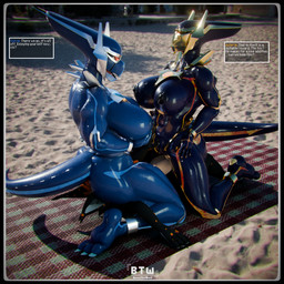 anthro asteria_(beanthewaif) beanthewaif black_border bodily_fluids border cunnilingus dominant dominant_female facesitting female female_dominating_male female_penetrated group male male/female male_penetrating male_penetrating_female oral penetration pinned pinned_to_ground sex sitting sitting_on_another size_difference submissive submissive_male sweat sweaty_body sylvia_(beanthewaif) text trio vaginal okamical_(modeler) nintendo pokemon riley_collins(asrielth3f0x) canid canine dialga fox generation_4_pokemon legendary_pokemon mammal pokemon_(species) vulper 1:1 3d_(artwork) absurd_res blender_(artwork) digital_media_(artwork) english_text hi_res huge_filesize