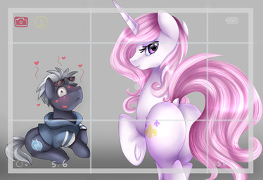 butt camera_view duo female feral heart_symbol horn kiss_mark kissing male nervous photo smile sweatshirt pridark friendship_is_magic hasbro my_little_pony mythology fan_character fleur_de_lis_(mlp) earth_pony equid equine horse mammal mythological_creature mythological_equine pony unicorn 2016 hi_res