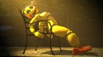 16:9 3d_(artwork) 4k absurd_res animatronic anthro avian bird black_eyes breasts chair chicken digital_media_(artwork) female five_nights_at_freddy's five_nights_at_freddy's_2 furniture galliform gallus_(genus) hi_res huge_filesize leather light machine nipples non-mammal_breasts non-mammal_nipples phasianid pink_nipples pinup pose robot scottgames solo source_filmmaker thedude12305 toy_chica_(fnaf) widescreen yellow_body