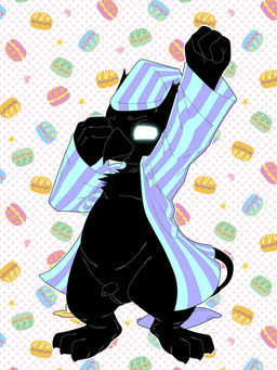 3_toes 4_fingers anthro balls barefoot beak beak_closed biped black_balls black_beak black_body black_fur black_penis black_tail blue_clothing blue_hat blue_headgear blue_headwear blue_pajamas blue_topwear bottomless bottomless_anthro bottomless_male claws clothed clothed_anthro clothed_male clothing empty_eyes feet fingers fist flaccid fur genitals glowing glowing_eyes half-closed_eyes hat headgear headwear male male_anthro mouth_closed narrowed_eyes nightcap open_clothing open_topwear pajamas pattern_clothing pattern_hat pattern_headgear pattern_headwear pattern_topwear penis pillow purple_clothing purple_hat purple_headgear purple_headwear purple_pajamas purple_topwear raised_arm rubbing_eye semi-anthro sleepwear slightly_chubby slightly_chubby_anthro slightly_chubby_male small_penis solo standing stretching striped_clothing striped_hat striped_headgear striped_headwear striped_topwear stripes tail tired toe_claws toes topwear waking_up white_eyes young young_anthro young_male naughtybox deadlock_(game) mythology valve rem_(deadlock) avian chimera dream_creature gryphon mythological_avian mythological_creature 2026 3:4 english_description hi_res