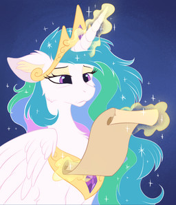eyelashes feathered_wings feathers female feral glowing hair horn long_hair magic multicolored_hair purple_eyes scroll simple_background solo telekinesis white_body white_feathers wings hioshiru friendship_is_magic hasbro my_little_pony mythology princess_celestia_(mlp) equid equine mammal mythological_creature mythological_equine winged_unicorn 2018 digital_media_(artwork)