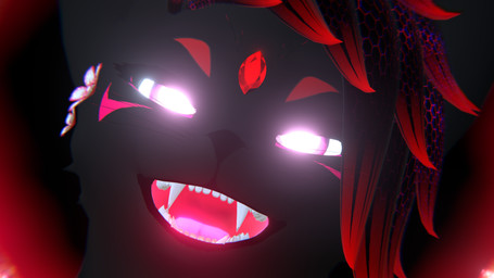 anthro female hair lewd_god looking_at_viewer open_mouth playful simple_background smile solo teeth nafryti nafryti_nosferatu canid canine fox mammal rexouium 16:9 3d_(artwork) absurd_res digital_media_(artwork) hi_res huge_filesize widescreen