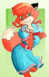 anthro asian_clothing belt belt_buckle biped black_ears black_nose blue_background bottomwear braided_hair buckle butt cheek_tuft clothed clothing countershade_face countershade_fur countershading dipstick_tail doing east_asian_clothing eyebrows eyelashes facial_tuft female fingers freckled_face freckles fur hair japanese_clothing japanese_school_uniform kind looking_at_viewer looking_back looking_back_at_viewer male markings midriff open_mouth open_smile orange_body orange_fur ribbons school_uniform shirt simple_background skirt slow smile solo standing tail tail_markings tank_top teeth text tied_bikini toony topwear tuft uniform efradraws patricia_mac_sionnach very canid canine fox mammal red_fox true_fox absurd_res digital_media_(artwork) hi_res painting_(artwork) traditional_media_(artwork) watercolor_(artwork)