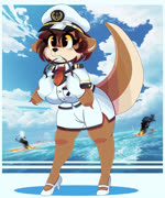 4_fingers aircraft airplane angry anthro big_breasts bite bottomwear breasts brown_body brown_eyes brown_fur brown_hair clothing female fingers fire footwear fur gloves hair handwear high_heels jet navy navy_hat navy_uniform sea shoes short_stack skirt solo tan_body tan_fur vehicle water white_bottomwear white_clothing white_gloves white_handwear white_skirt wireless_shiba pearl_aurora mammal mustelid otter 2021 5:6 animated no_sound short_playtime webm