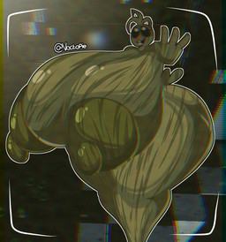 anthro beak big_breasts big_butt breasts butt camera camera_view creepy dark_nipples female glowing glowing_eyes green_body green_nipples green_skin hallucination huge_breasts huge_butt hyper hyper_breasts machine markings nipples nude solo striped_body striped_markings stripes watermelon_pattern voctopie five_nights_at_freddy's five_nights_at_freddy's_3 scottgames chica_(fnaf) phantom_chica_(fnaf) animatronic avian bird chicken galliform phasianid robot robot_anthro absurd_res hi_res