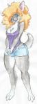 anthro breasts cleavage clothed clothing eyewear female glasses hair long_hair nipple_outline nipples simple_background smile solo mysfortune chinchilla chinchillid mammal rodent absurd_res hi_res traditional_media_(artwork)