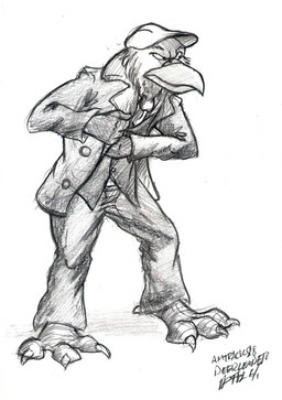 anthro clothing feet gloves handwear hat headgear headwear leather leather_clothing leather_gloves leather_handwear male solo suit talons toes amtrack88 icono accipitrid accipitriform avian bald_eagle bird eagle sea_eagle