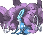 ambiguous_gender feral fur mane red_eyes simple_background solo white_background pearlasaurus nintendo pokemon generation_2_pokemon legendary_pokemon pokemon_(species) suicune