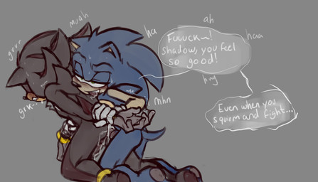 anal anal_penetration angry anthro bent_over blush bodily_fluids butt clenched_teeth cum cum_from_ass cum_in_ass cum_inside cumshot dialogue duo ejaculation erection feet fingers forced from_behind_position fur genital_fluids genitals hair half-closed_eyes kneeling looking_pleasured male male/male male_penetrated male_penetrating male_penetrating_male male_rape male_raped male_raping_male narrowed_eyes nude orgasm orgasm_face penetration penile penile_penetration penis rape saliva saliva_string sex simple_background speech_bubble tail teeth text tongue tongue_out ggs_busyrn sega sonic_the_hedgehog_(series) shadow_the_hedgehog sonic_the_hedgehog eulipotyphlan hedgehog mammal absurd_res digital_media_(artwork) english_text hi_res