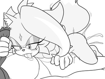 anthro bea_the_maine_coon diamond_(marking) duo eyeliner female fluffy fluffy_tail grinding hair humping licking long_hair makeup markings pulling_on_clothes squirting_cum tail tongue 4chan_anon fan_character domestic_cat felid feline felis human humanoid maine_coon mammal