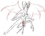 3_horns areola back_wings balls big_penis breasts empty_eyes feet fingers flaccid flying front_view genitals gynomorph holding_melee_weapon holding_object holding_polearm holding_trident holding_weapon horn humanoid_genitalia humanoid_penis intersex medium_breasts melee_weapon membrane_(anatomy) membranous_wings multi_horn navel nipples not_furry nude penis polearm red_areola red_eyes red_nipples simple_background slim solo spade_tail spread_legs spreading tail toes trident vein veiny_penis weapon white_background wings the_weaver terraria demon demon_humanoid humanoid red_devil_(terraria) 2025 digital_media_(artwork) full-length_portrait portrait restricted_palette sketch