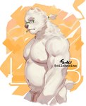 anthro black_nose eyewear eyewear_only genitals glasses glasses_only hair humanoid_genitalia humanoid_penis male nipples nude penis pink_nipples solo standing tail tied_hair wearing_glasses white_tail ciloh lifewonders tokyo_afterschool_summoners leib_(tas) bear mammal polar_bear ursine 2025 colored signature
