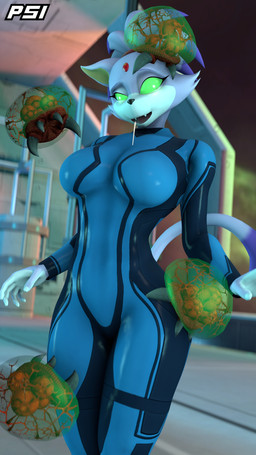 ambiguous_gender anthro big_breasts blue_bodysuit blue_clothing blue_latex blue_skinsuit bodily_fluids bodysuit breasts clothing drooling female feral forehead_gem fur gem green_eyes group latex latex_bodysuit latex_clothing latex_skinsuit mind_control multicolored_body multicolored_fur parasite purple_body purple_fur saliva skinsuit tail tight_clothing translucent translucent_body two_tone_body two_tone_fur white_body white_fur zero_suit psikokinetic warfaremachine_(modeler) metroid nintendo sega sonic_the_hedgehog_(series) blaze_the_cat psiko_(psikokinetic) alien domestic_cat felid feline felis mammal metroid_(species) 2026 3d_(artwork) 9:16 absurd_res digital_media_(artwork) hi_res source_filmmaker_(artwork)