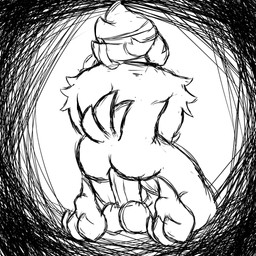 anal anal_penetration anthro balls bodily_fluids dildo dildo_sitting feathers feet genitals kneeling kneeling_on_ground male penetration penis rear_view sex_toy simple_background sitting stuck tail tail_feathers curkas1 brawl_stars supercell_(company) crow_(brawl_stars) avian bird corvid corvus_(genus) crow oscine passerine 1:1 graphite_(artwork) hi_res monochrome sketch traditional_media_(artwork)