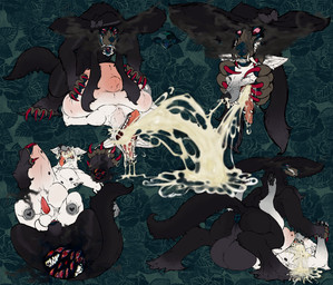 abdominal_bulge anal anal_penetration animal_genitalia animal_penis anthro anthro_on_feral anthro_penetrated anus balls bestiality bodily_fluids bulge canine_genitalia canine_penis canine_teeth cetacean_genitalia crying cum cum_drip cum_from_mouth cum_from_nose cum_in_ass cum_in_mouth cum_in_nose cum_inflation cum_inside cum_through cum_vomit cumshot dominant dominant_feral dominant_male dripping drooling duo ejaculation erection excessive_cum excessive_genital_fluids feral feral_penetrating feral_penetrating_anthro fondling fondling_internal_bulge fur_hat genital_fluids genitals growling huge_penetration inflation knot knotted_penis male male/male male_penetrated male_penetrating male_penetrating_male mouth_shot multi_eye open_mouth penetration penile penile_penetration penis penis_in_ass questionable_consent rumbling_stomach saliva screaming sex smoke smoke_from_mouth smoke_from_nose smoking smoking_during_sex spread_legs spreading stomach_inflation tears wrestling yonnixart davis_graves_(yonnixart) madri_(madrii) afghan_hound borzoi canid canine canis domestic_dog hunting_dog mammal monster sighthound absurd_res hi_res huge_filesize nonbinary_(lore)