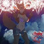 anthro bottomwear bra clothing denim denim_bottomwear denim_clothing denim_shorts female fireworks genitals gesture hand_gesture holidays looking_at_viewer monster_girl_(genre) night outside pussy shorts solo underwear v_sign elisasharky_(artist) 4th_of_july blender_cycles monster_girl_encyclopedia mythology hellhound_(mge) canid canid_demon canine demon hellhound humanoid mammal mythological_canine mythological_creature 1:1 3d_(artwork) absurd_res blender_(artwork) digital_media_(artwork) hi_res