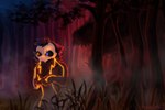 anthro forest forest_background fur horror_(theme) looking_at_viewer male nature nature_background plant solo tree karoshi_satan gibby_(bruhestmoment69) domestic_cat felid feline felis mammal 3:2 absurd_res digital_media_(artwork) hi_res