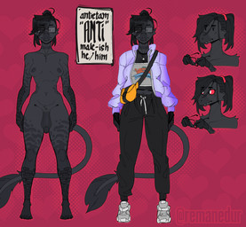 anthro balls breasts clothed clothing eyewear feathers footwear genitals glasses gynomorph hair intersex jacket male nipples nude penis ponytail pronouns shoes simple_background solo standing tail text topwear conditional_dnp remanedur antietam_(remanedur) archaeopteryx avian bird dinosaur feathered_dinosaur feathered_scalie prehistoric_species reptile saurischian scalie theropod 2025 artist_name digital_media_(artwork) english_text model_sheet busty_boy_(lore)