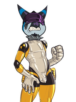 anthro balls beak blue_body bulge chain clenched_teeth clothing collar covered_eyes crash_test_dummy detailed_bulge facial_hair fist genital_outline genitals goatee hand_on_leg hand_on_thigh handle_bar handles_on_hips latex latex_clothing latex_skinsuit male penis_outline skinsuit solo spiked_collar spikes teeth tight_clothing yellow_latex owy owy_(character) avian bird owl hi_res